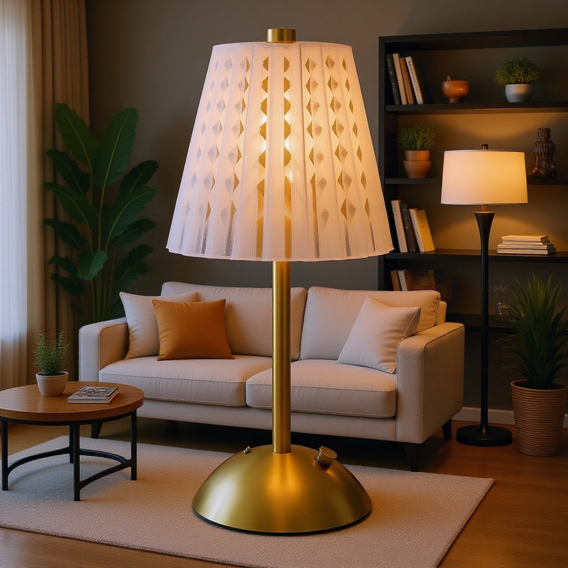 クリスタルレトロデスクランプ 3色ライトチェンジタッチLEDデスクランプ