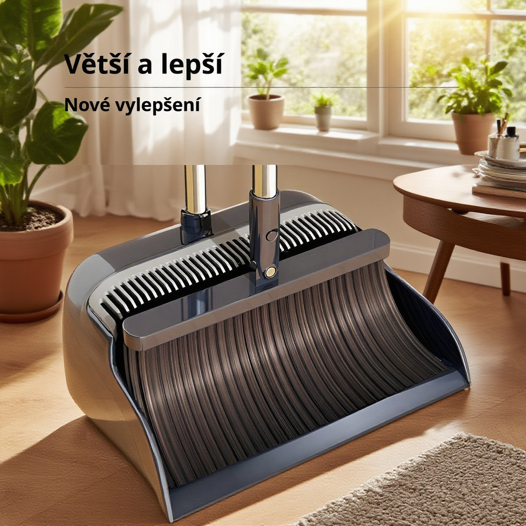 Detail měkkých štětin na koštěti