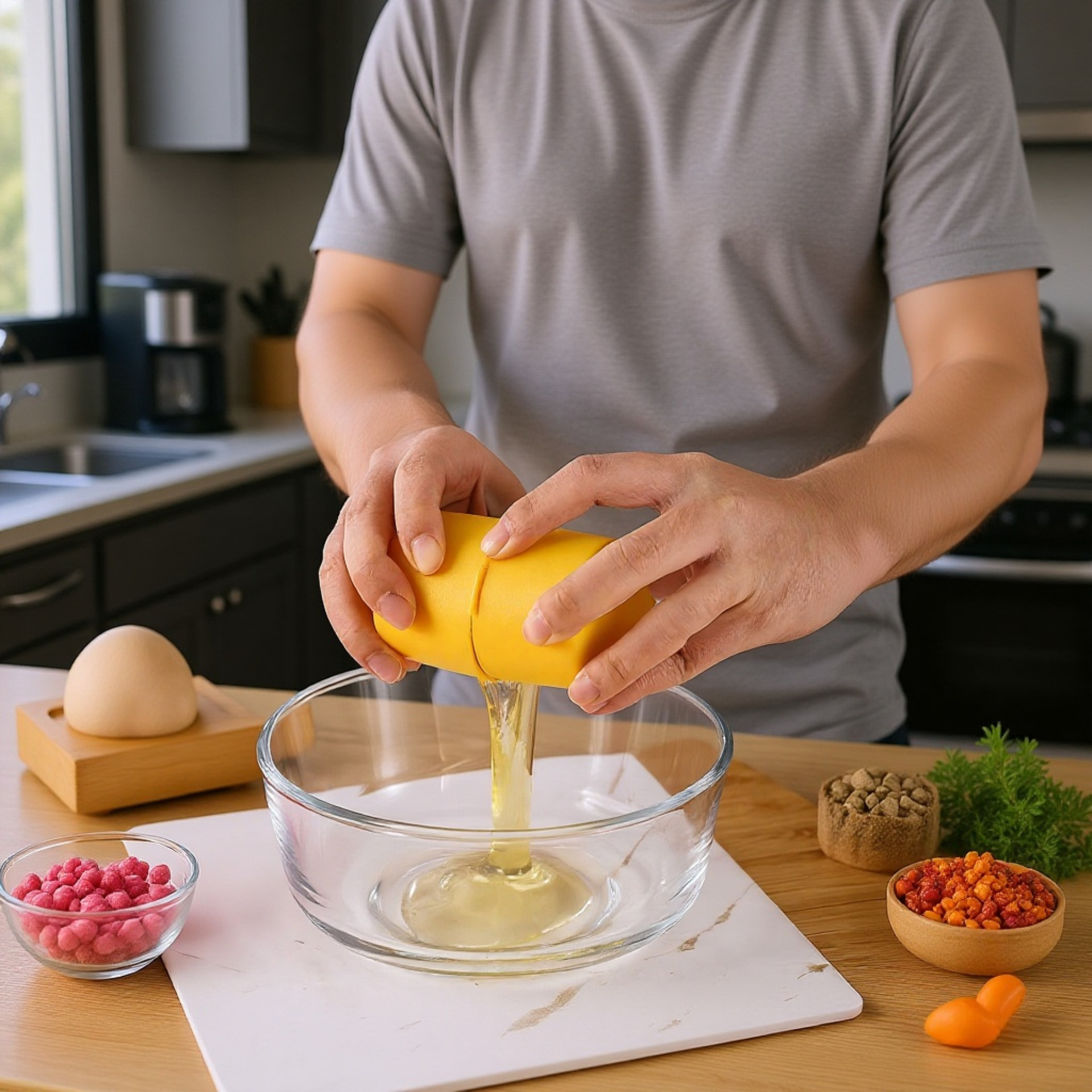 卵割り器と卵殻分離器のセット写真