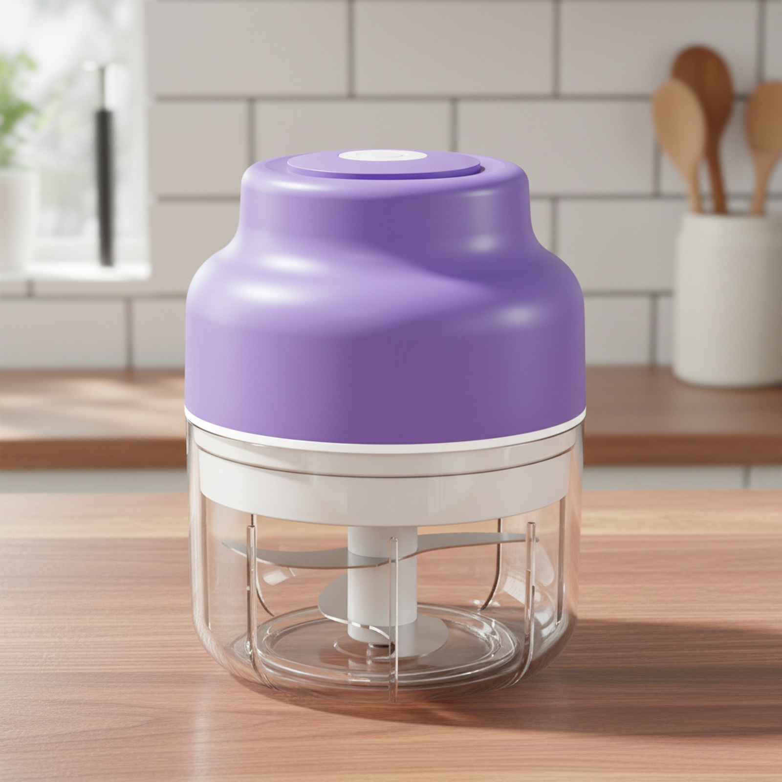Electric garlic press, wireless mini garlic press, automatic garlic stirrer, garlic peeler, kitchen 