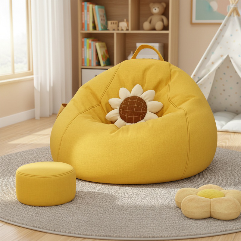 Mini Reclining Tatami Lazy Sofa Chair for Bedroom Living Room Balcony