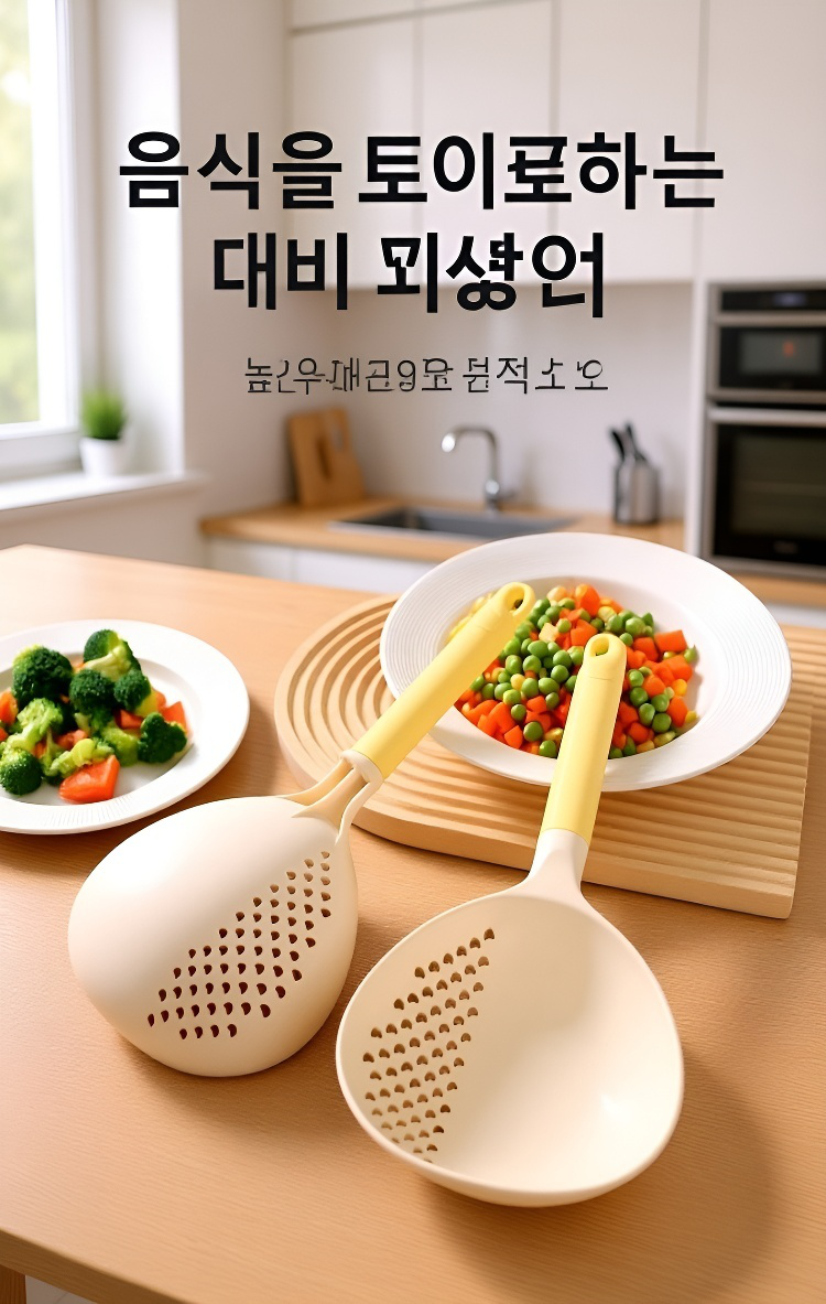 세척이 쉬운 라지 나일론 국자