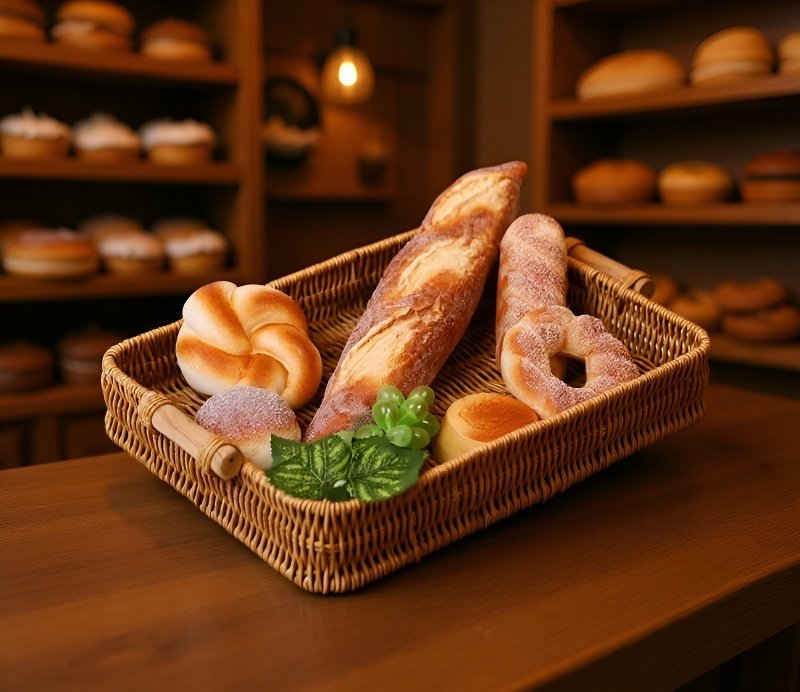 주방에서 사용되는 모조 라탄 접시