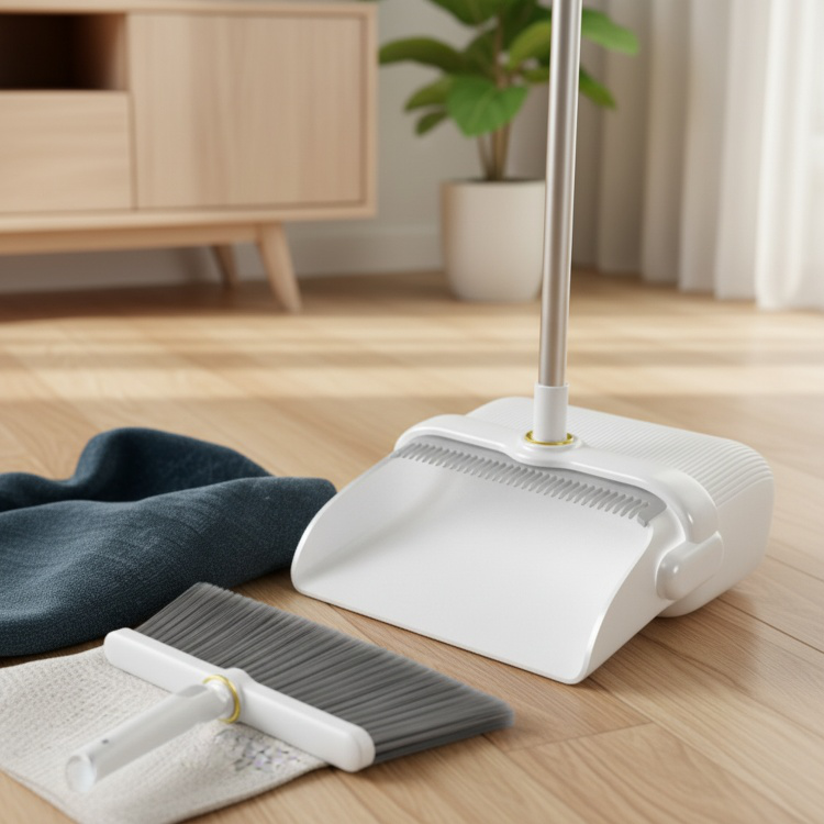 Ergonomic long handle broom for comfortable sweeping