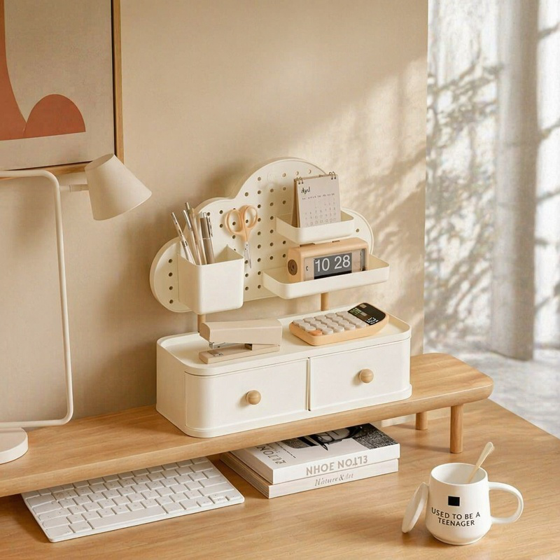 Organizador de escritorio multifuncional con cajones