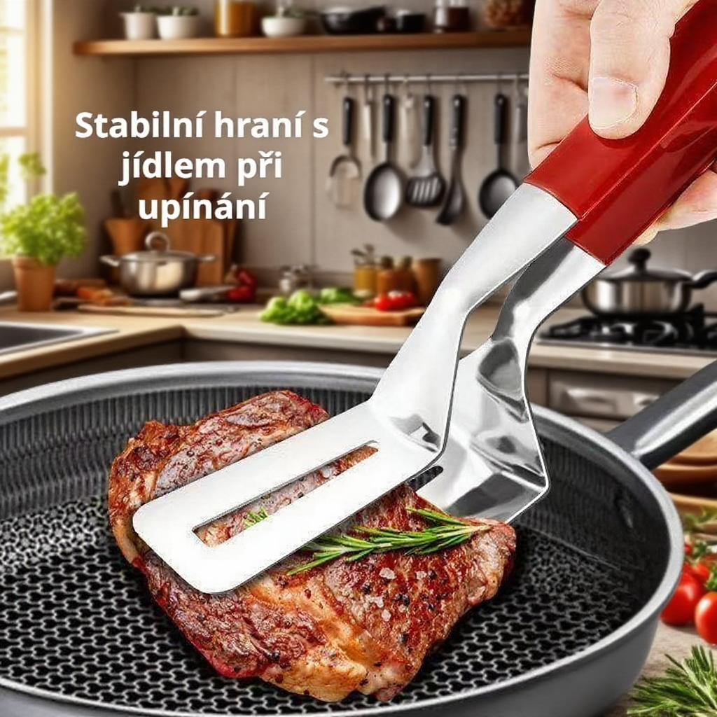 Čínská kuchyňská obracečka 2 v 1 proti popálení