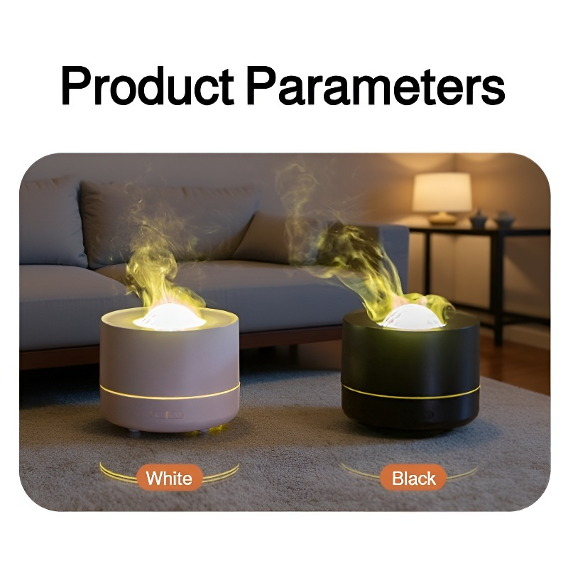 Gradient Flame Rotating Starry Sky Projection Humidifier