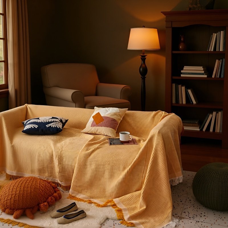 Vielseitige Sofadecke aus Baumwolle, Vollbezug Sofatuch, Sofahusse