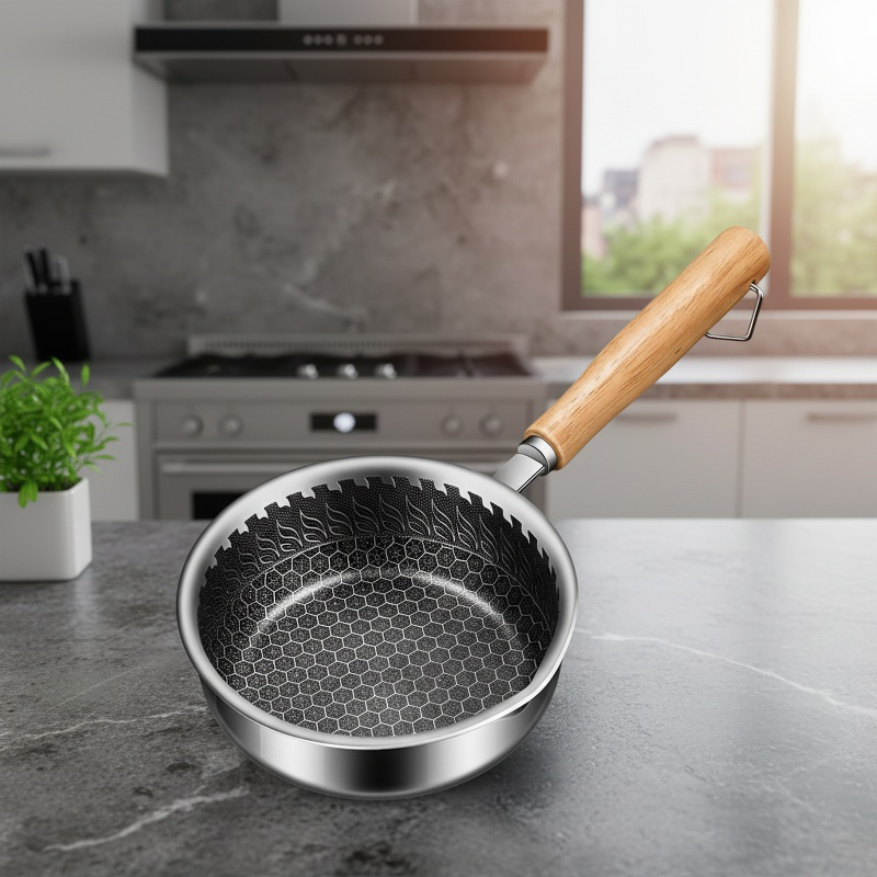Special frying pan in modern kitchen setting