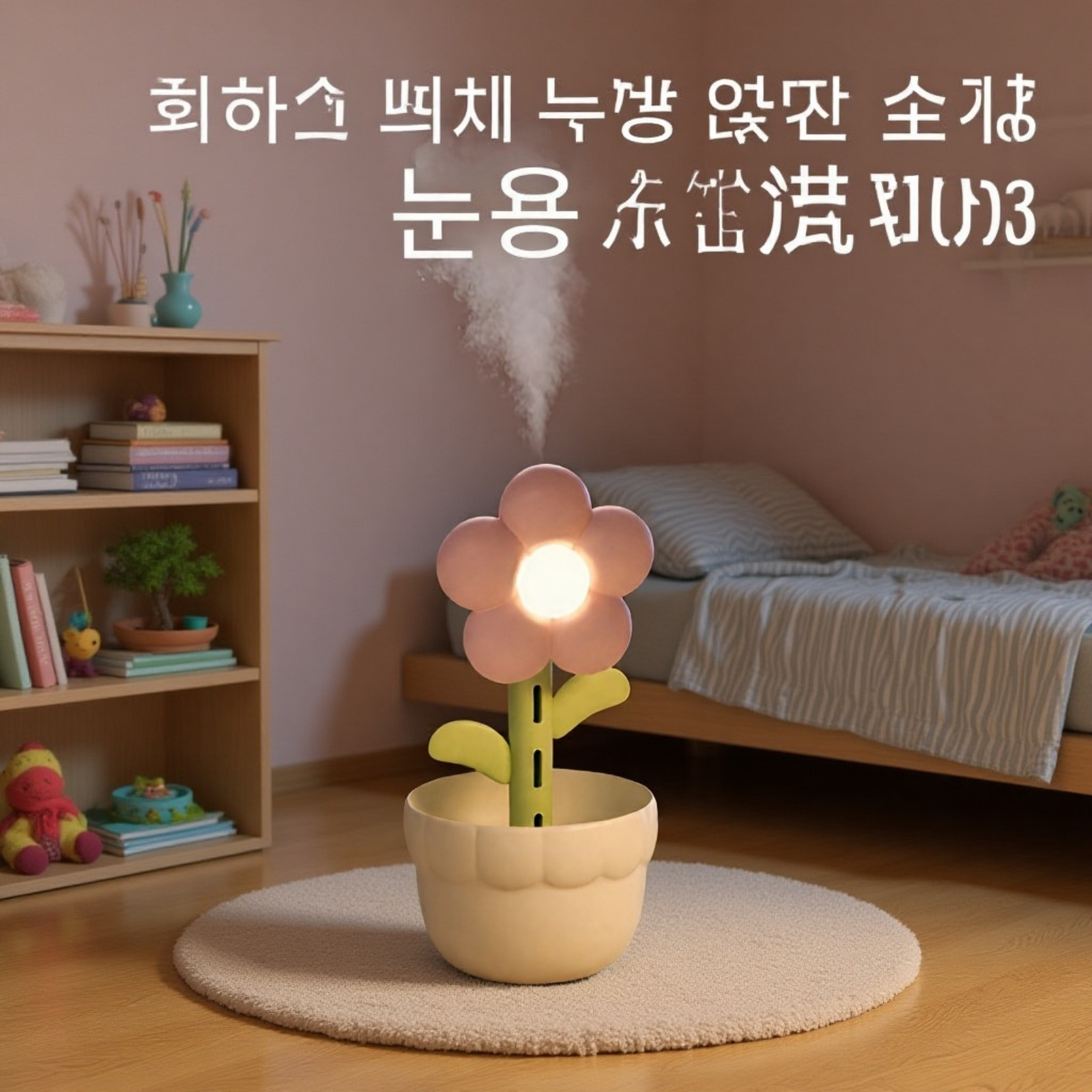 USB 전원 연결로 편리한 소형 가습기