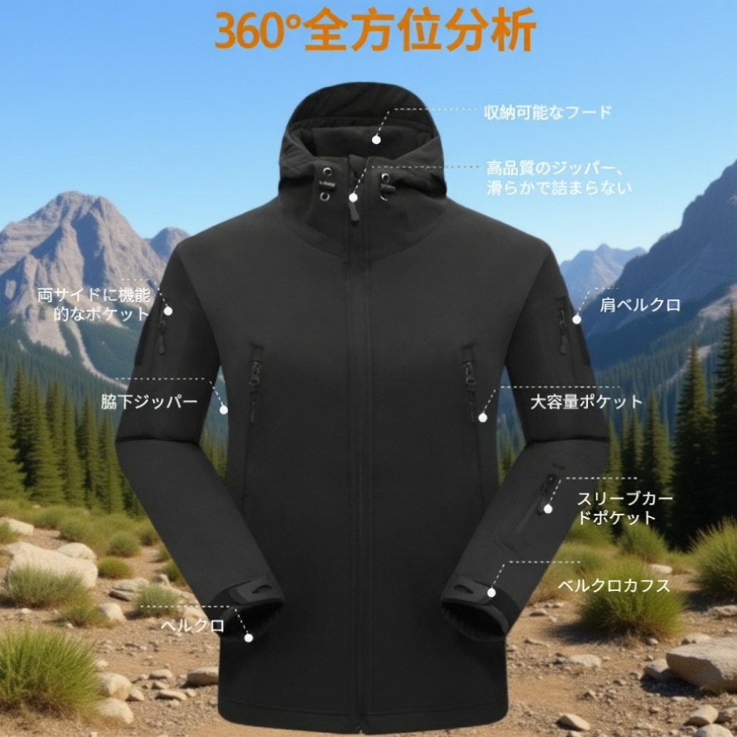 冬用迷彩デザインアウトドア服