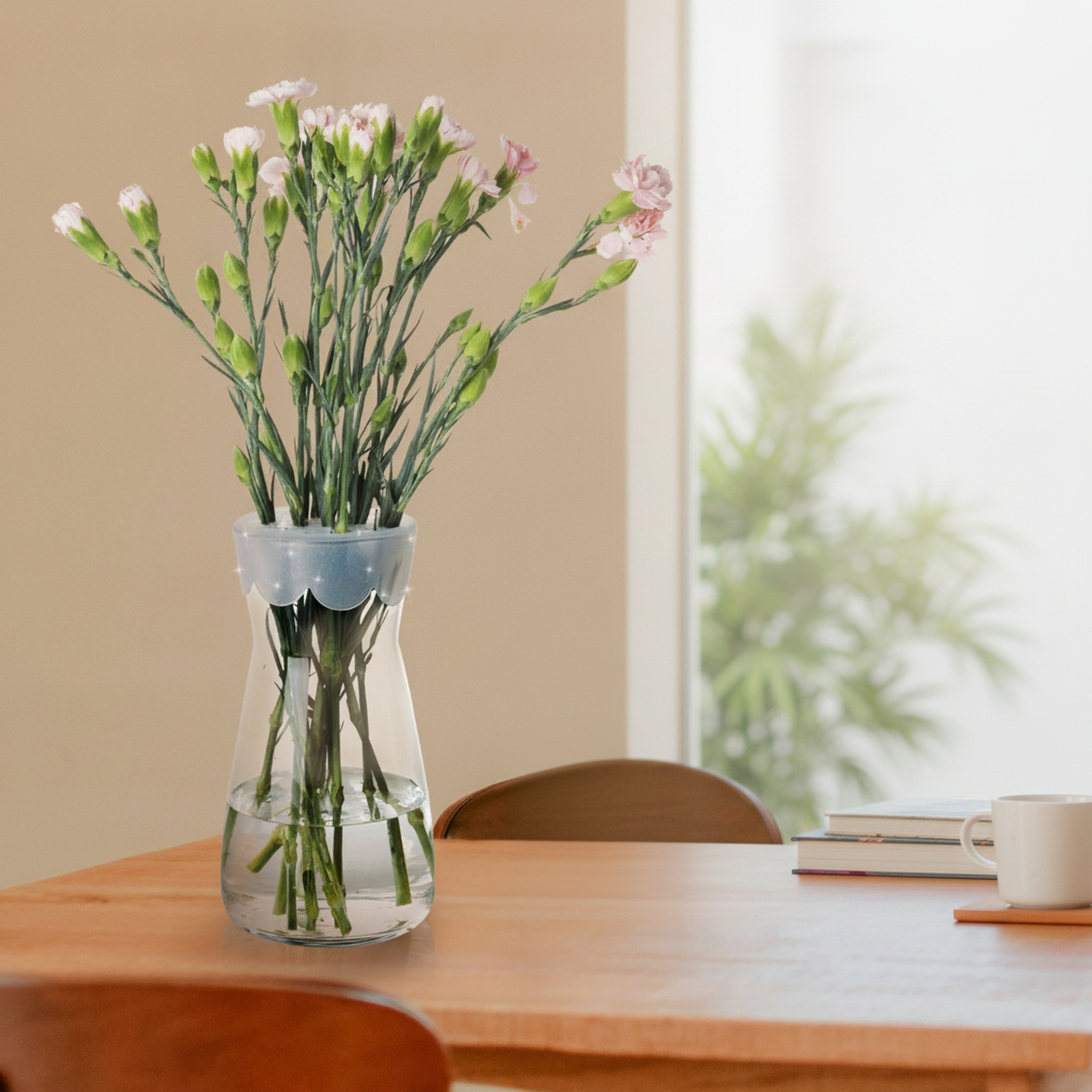 Multifunktionaler Silikon-Blumenhalter, Stielstütze, geeignet für Vasen