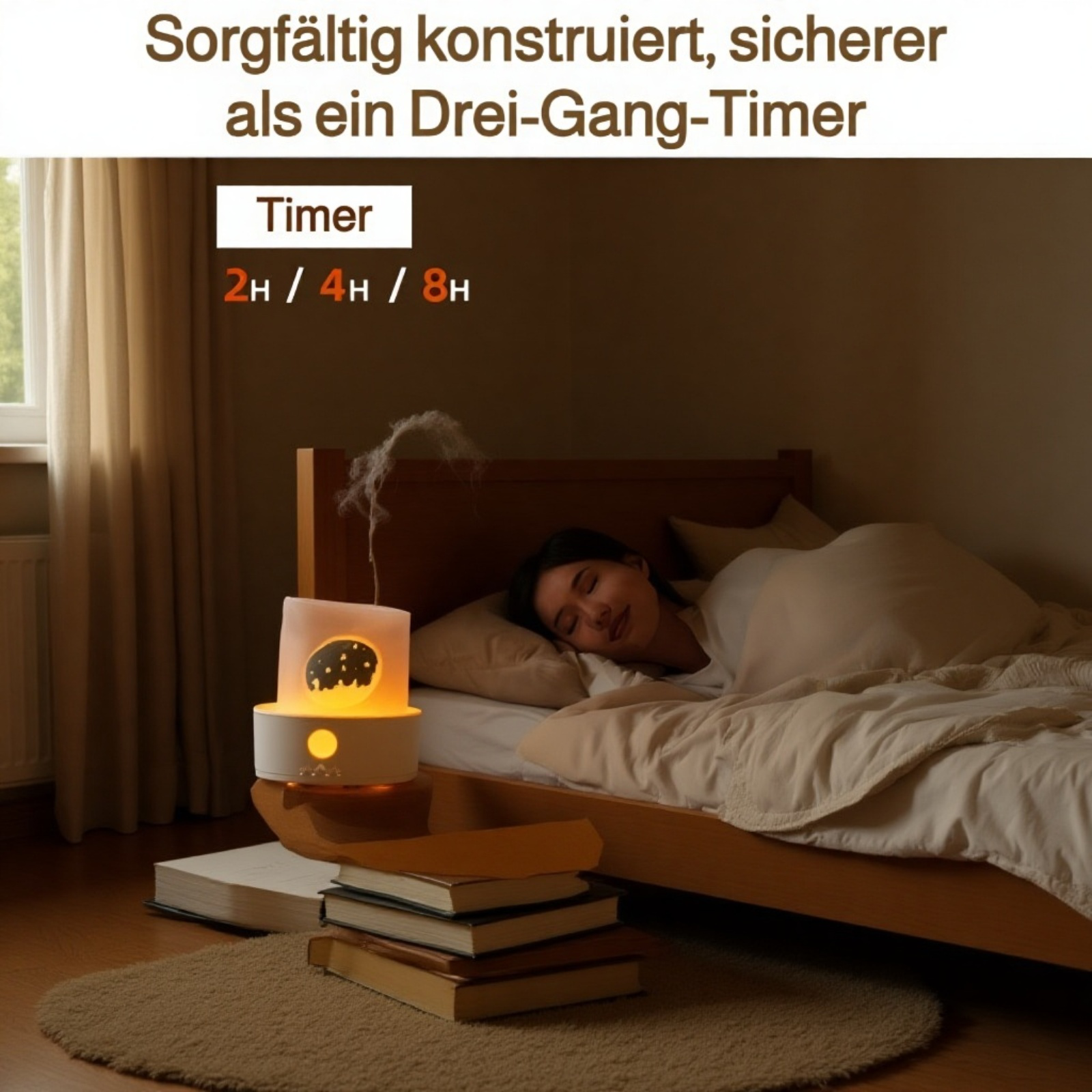 Duftdiffusor „Quiet Moon“, Salzsteinuhr in Quallenform, schiffsförmiger Sprüher, Vulkan-Sprühgerät, 