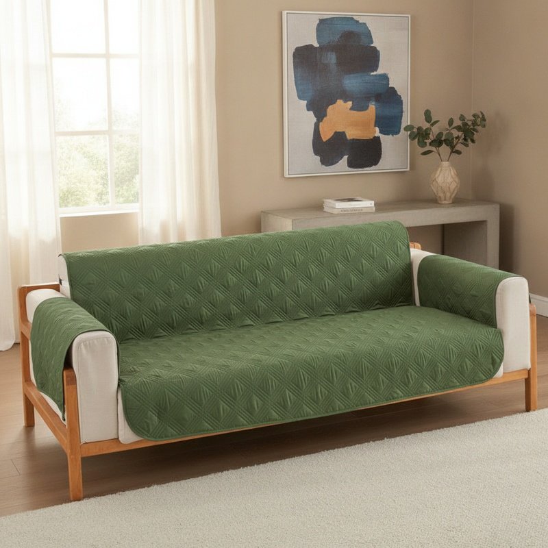 Pet-friendly sofa cushion protector for families with pets