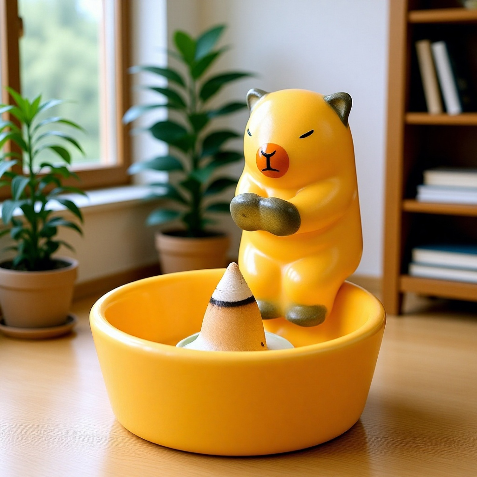 デスク用猫型線香炉 人気オフィス雑貨