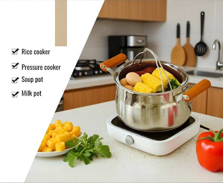 304 stainless steel steamer set for vegetables and more