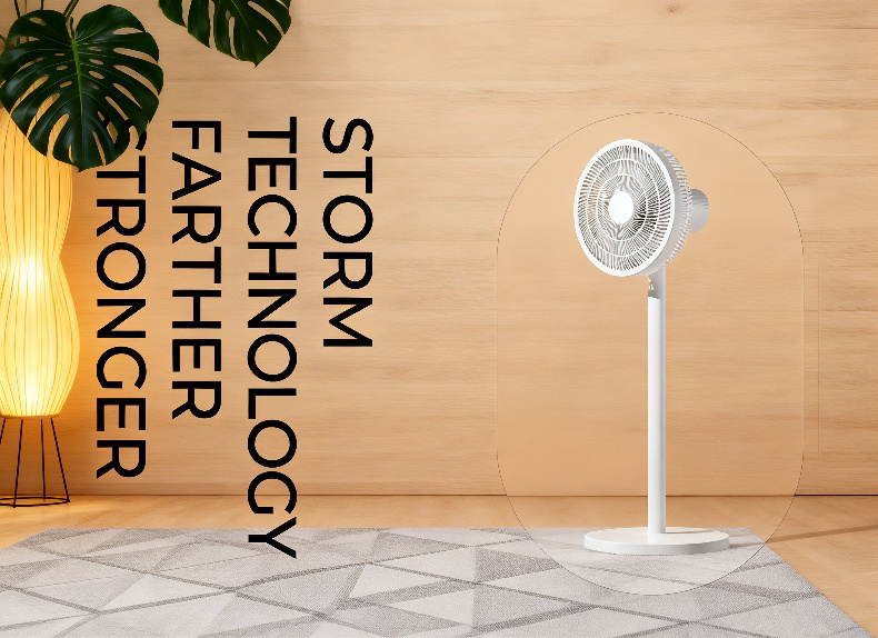 Compact tabletop oscillating fan for bedrooms