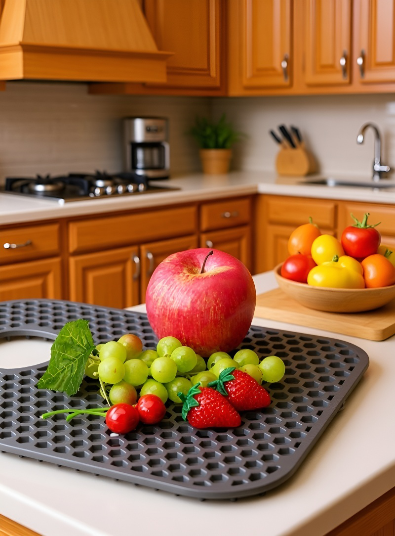 おしゃれなデザインのキッチン排水マット