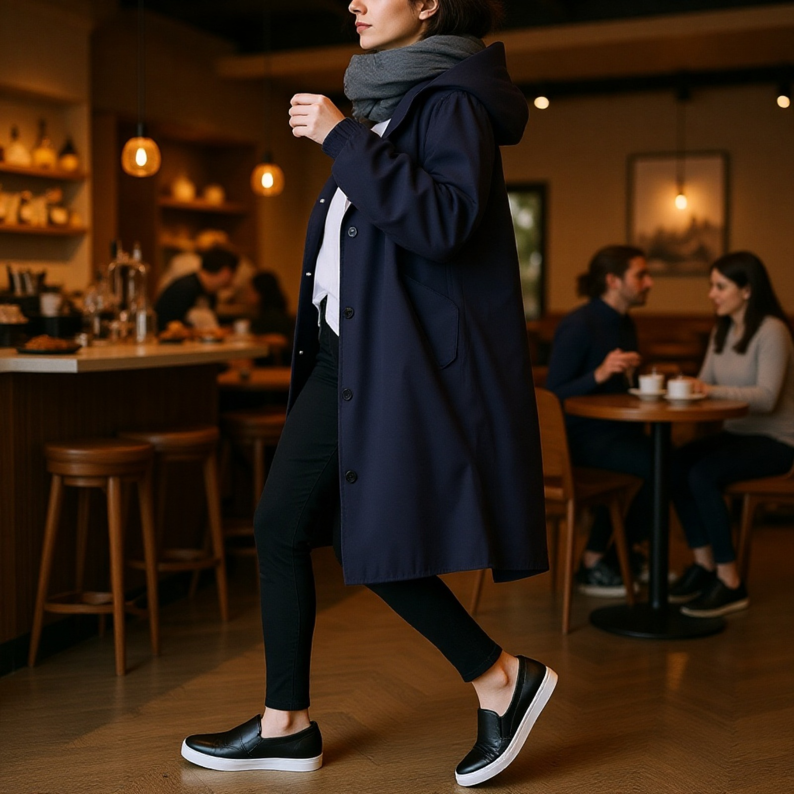 【Brelia-jp】2025年秋冬新作 おしゃれ カジュアル 長袖 ミドル丈 エレガント ゆったり ウエスト ボタンダウン トレンチコート レディース