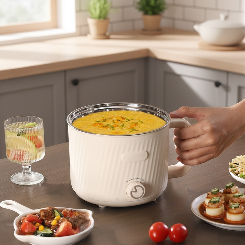 Mini hot pot électrique en acier inoxydable pour dortoir
