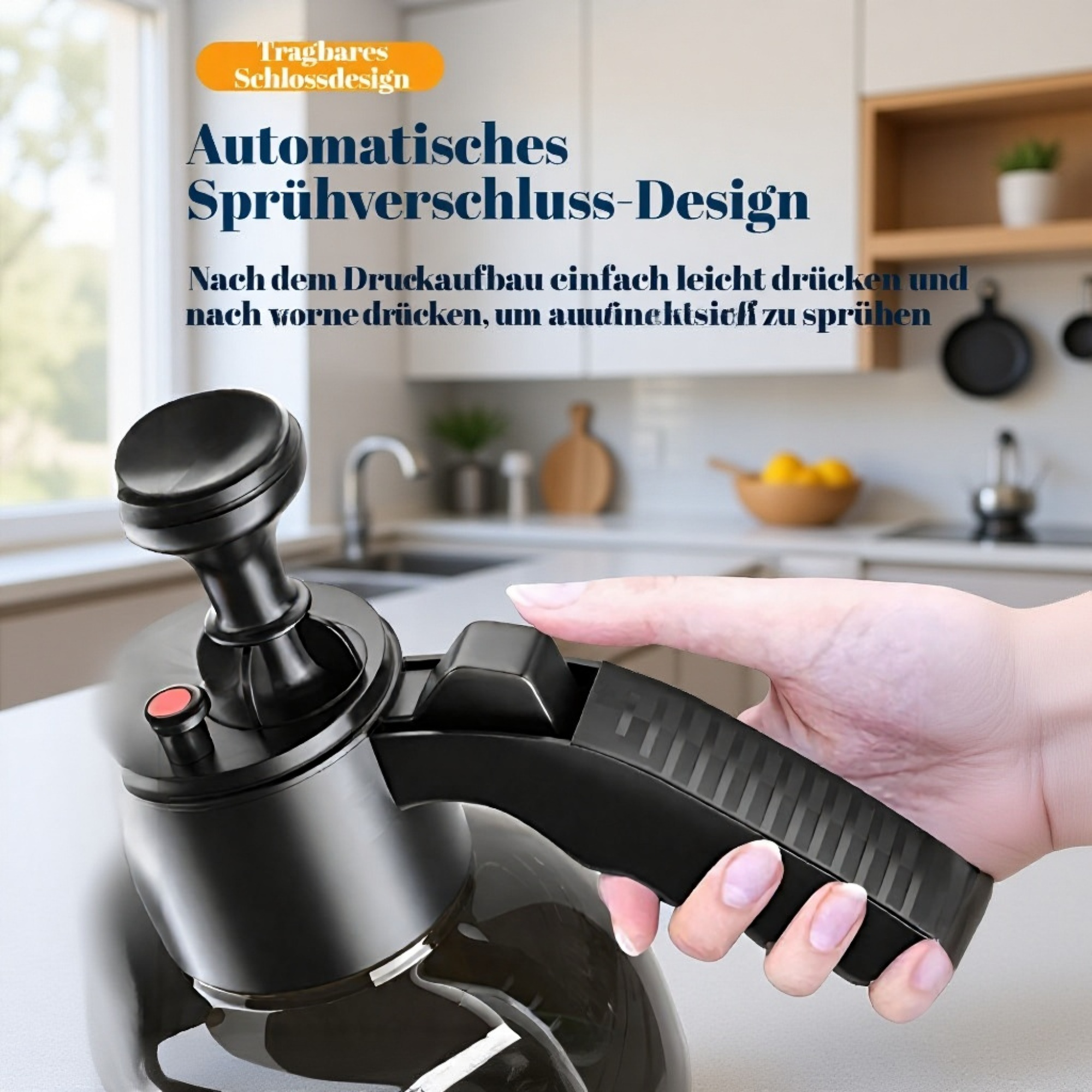 Druckluft-Autosprüher bei der Reinigung von Autositzen