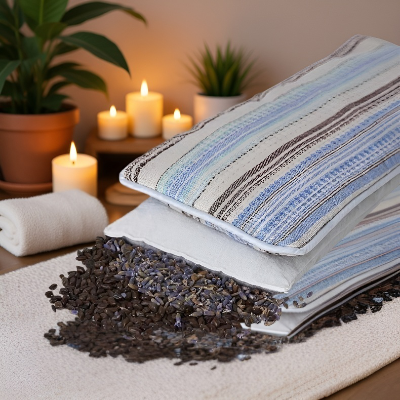 Almohada para ojos de semillas de casia que alivia la fatiga con microgravedad