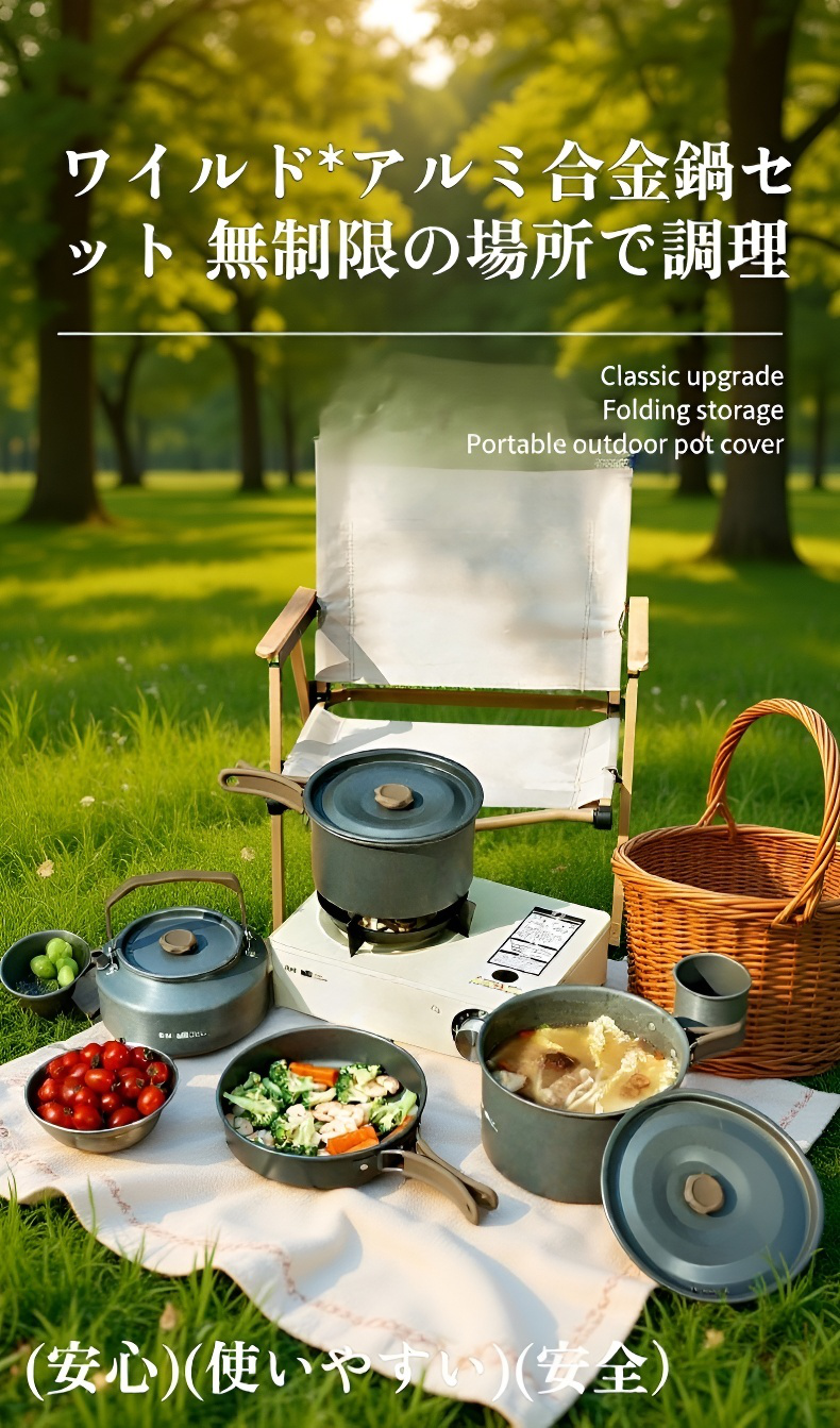 折りたたみ式アウトドア鍋セット