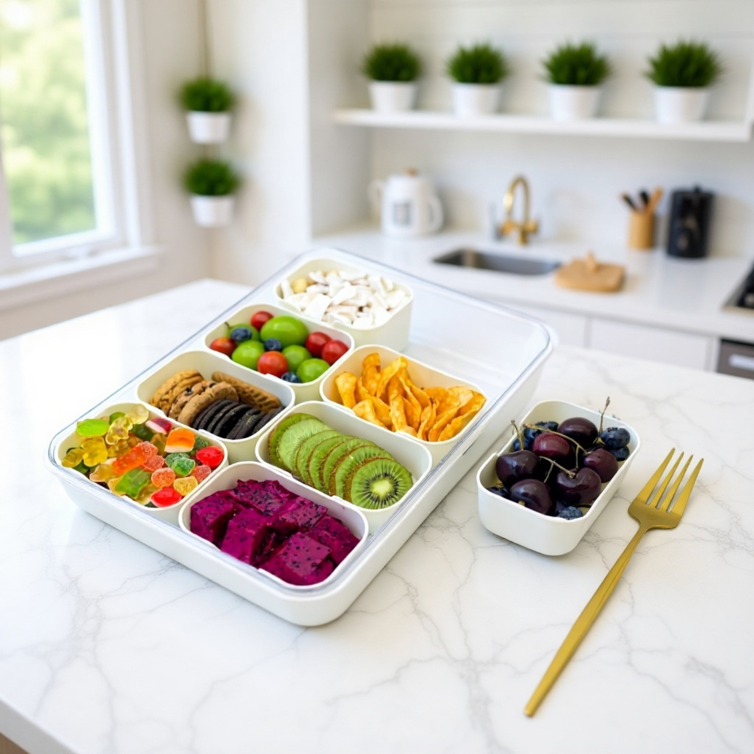 Caja organizadora de especias para cocina con tapa