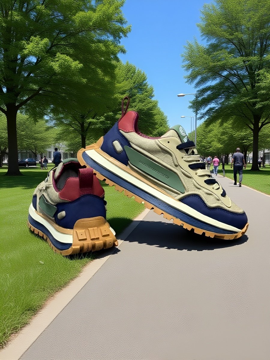 カジュアルなメンズスニーカーのディテール