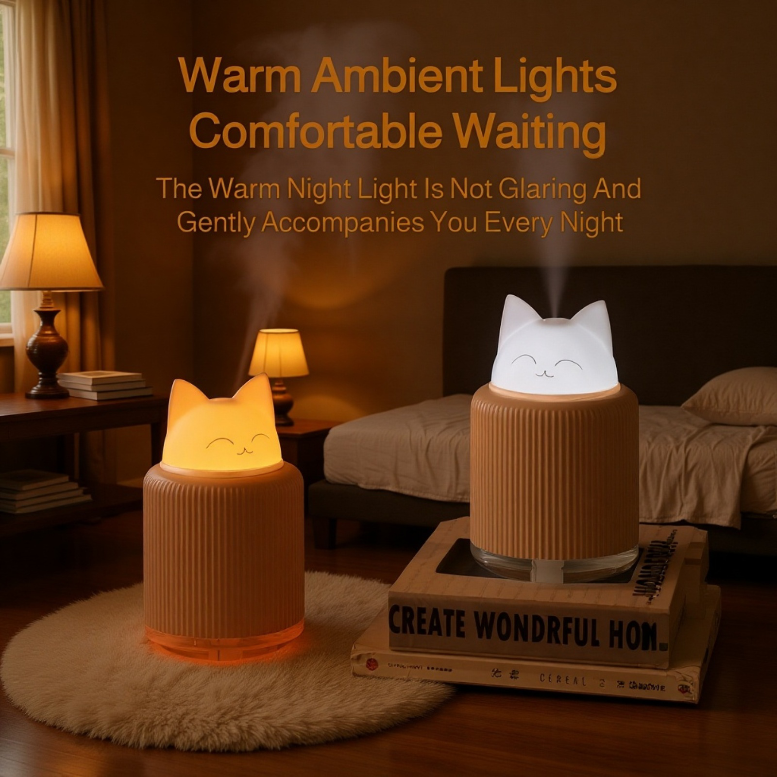 Portable humidifier adding moisture to nursery air