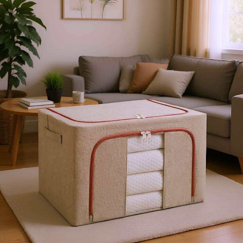 철골 대용량 두꺼운 수납함 가시 의류 수납함 단일창 수납함 투명 수납함