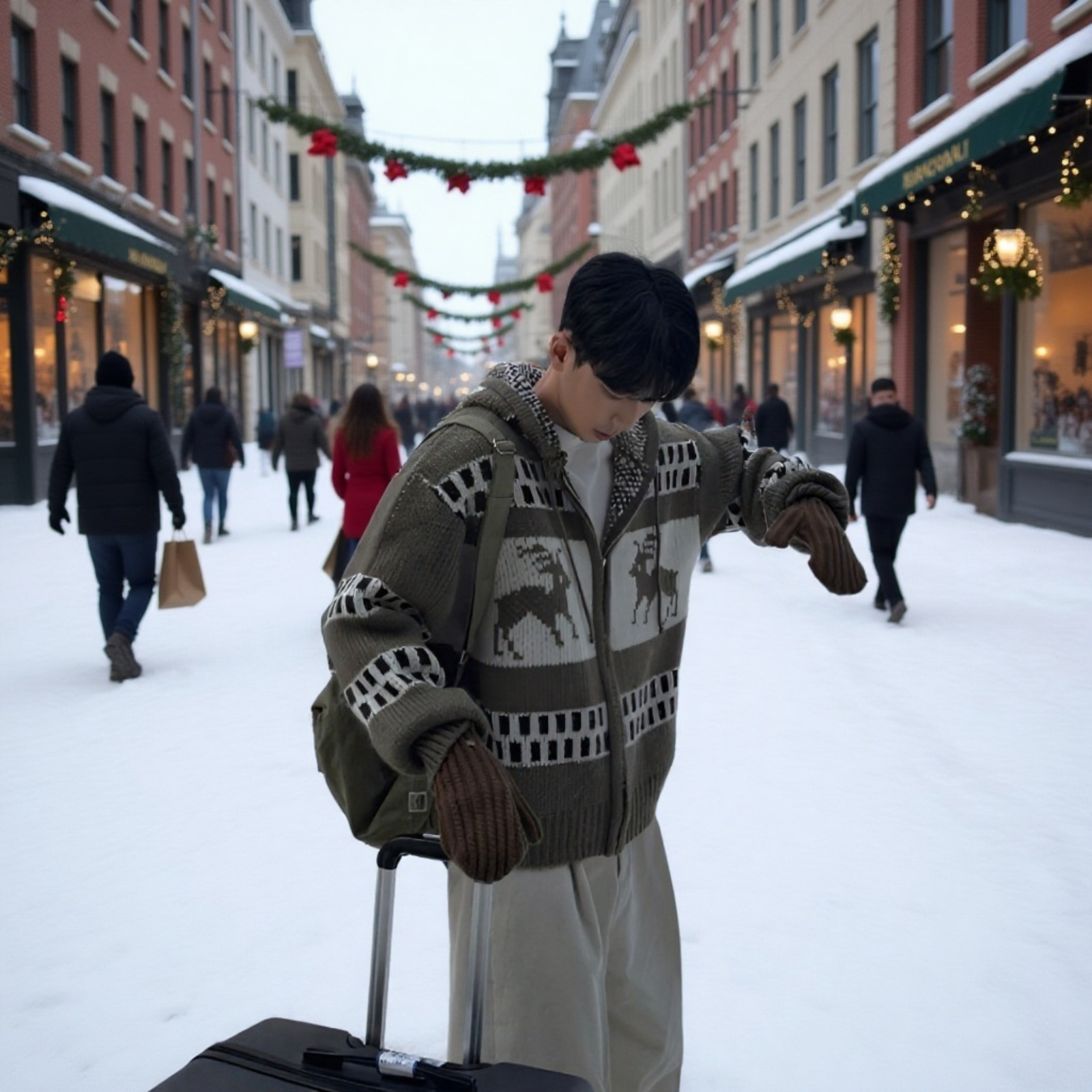 ギフトにも最適なフェアアイル模様カーディガン
