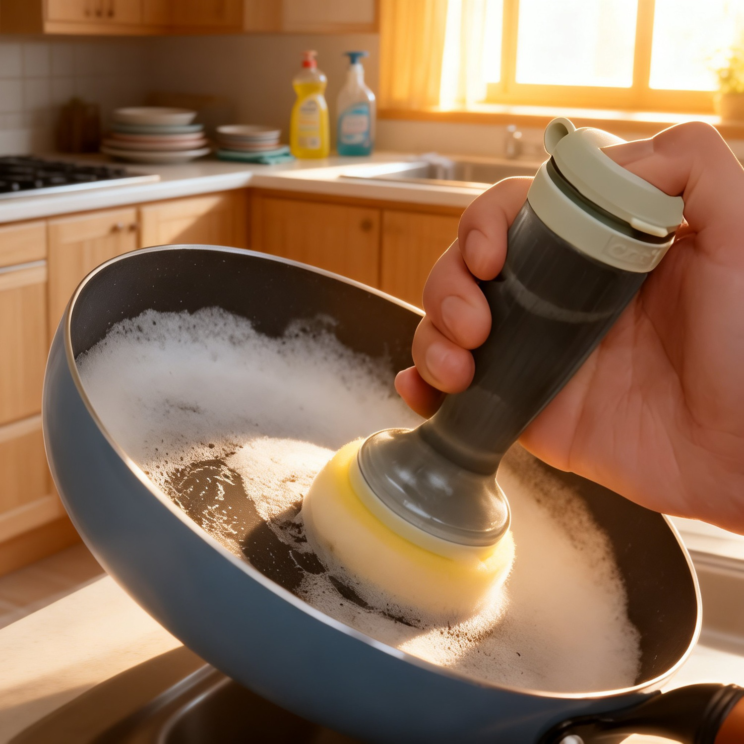 詰め替え式液体キッチン用たわし