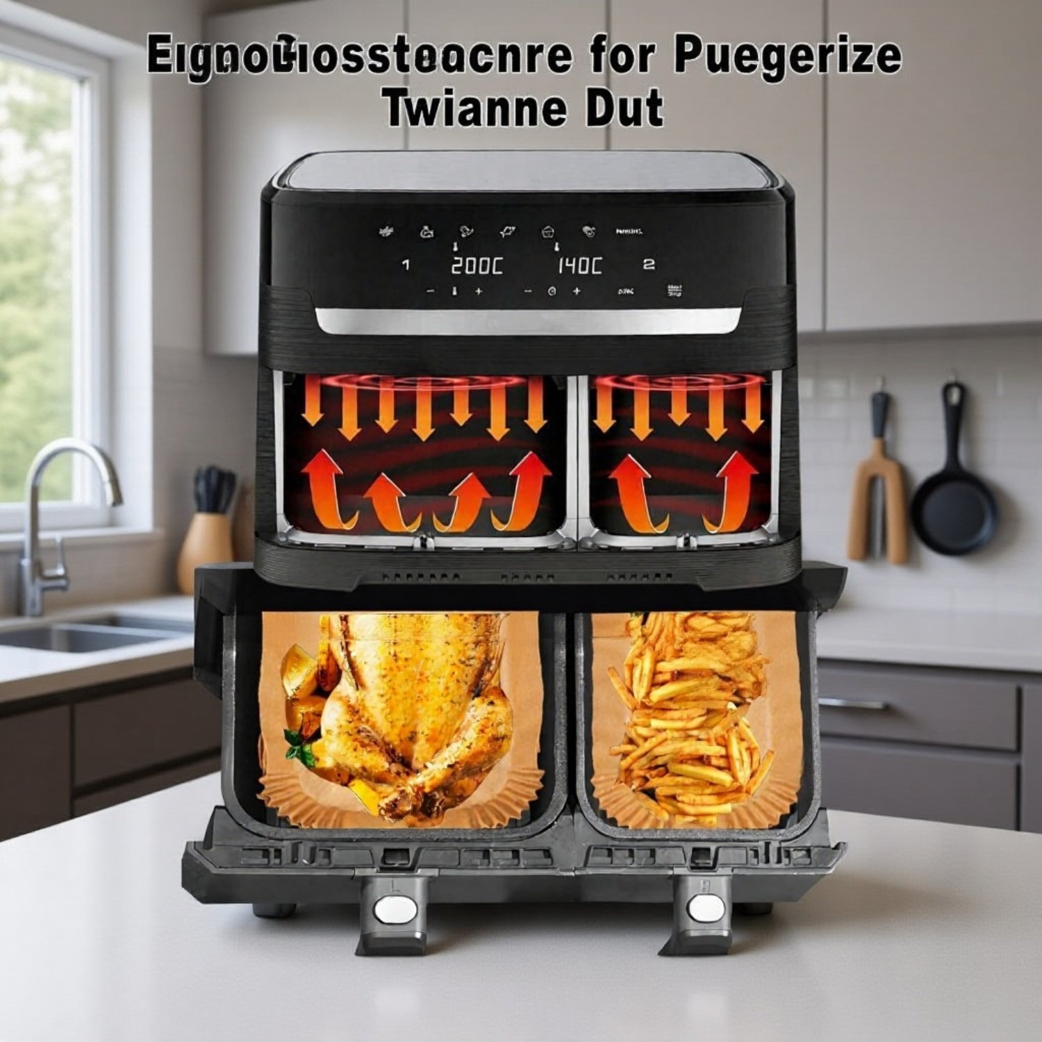 Papel para freidora de aire reutilizable