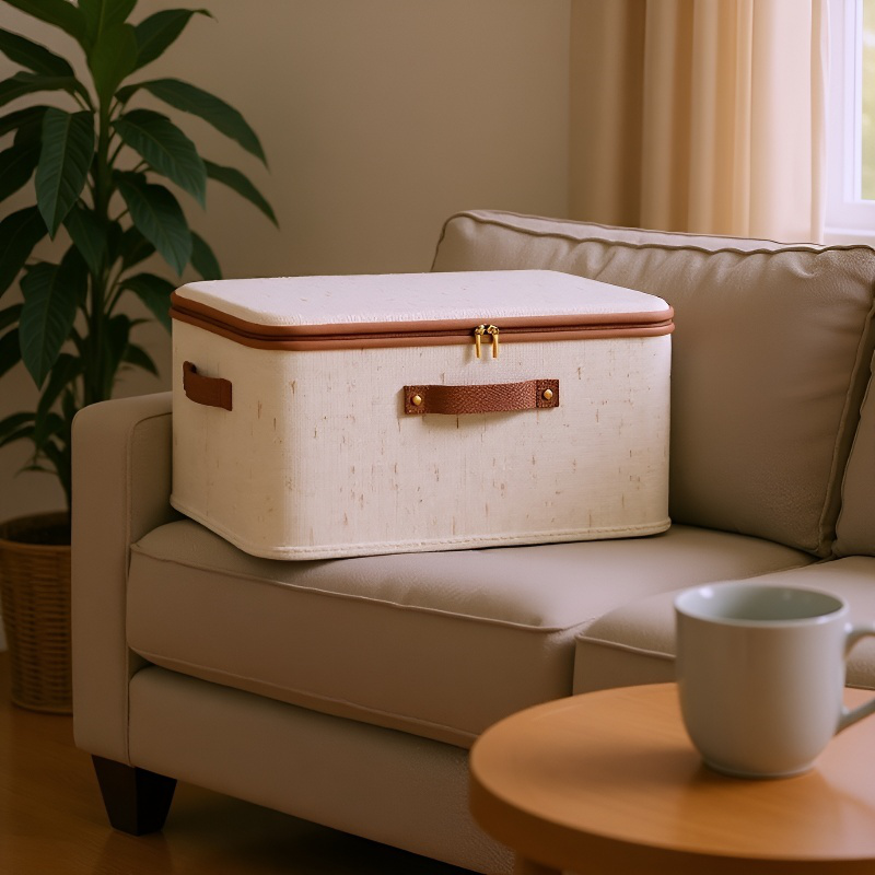 天山綿麻ファスナー収納ボックス