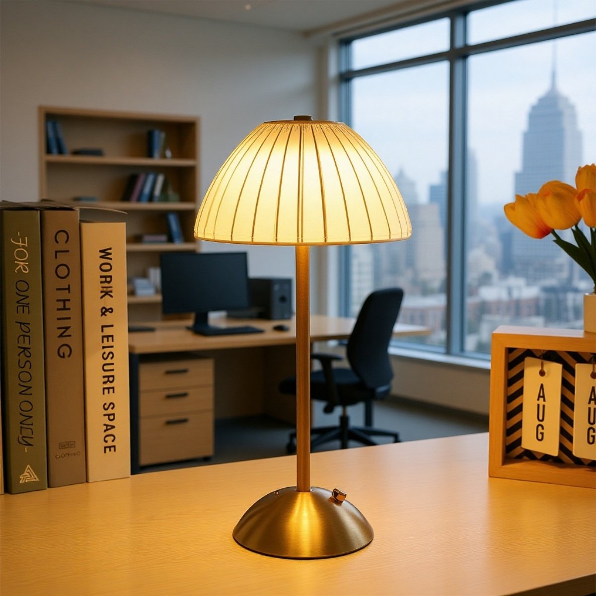 크리스털 빈티지 스탠드 삼색광 터치 LED 스탠드