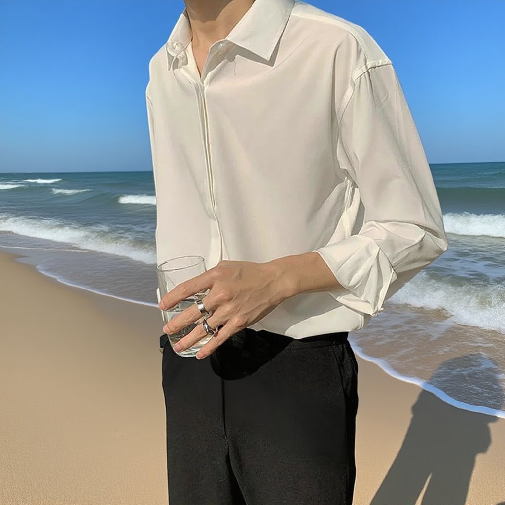 남성 기본 무지 셔츠