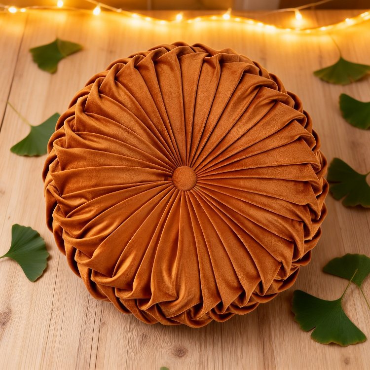 ベッド、ソファ、腰当て、オフィス、クッション、背もたれなどに使える手作りカボチャのクッション