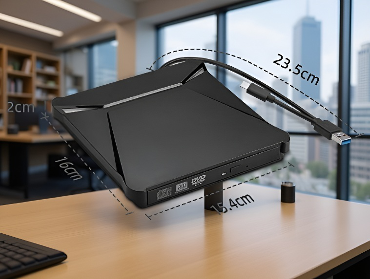 다섯 가지 기능 타입C+USB 외장 DVD 라이터