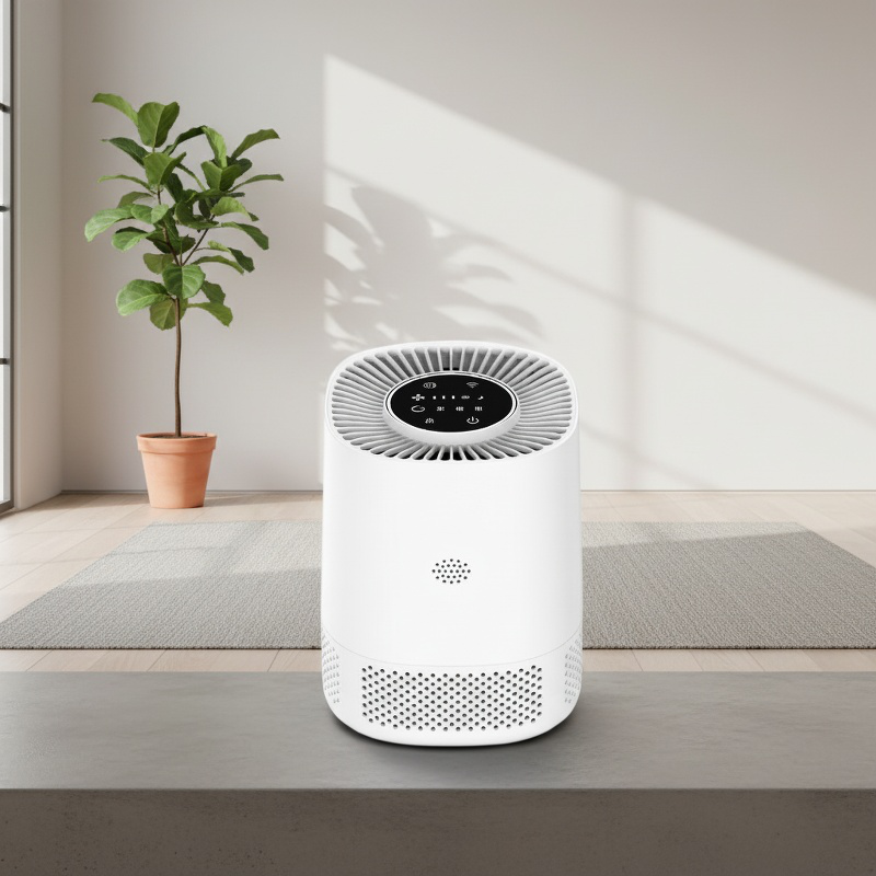 JMY Home Smart Air Purifier front view in modern living room
