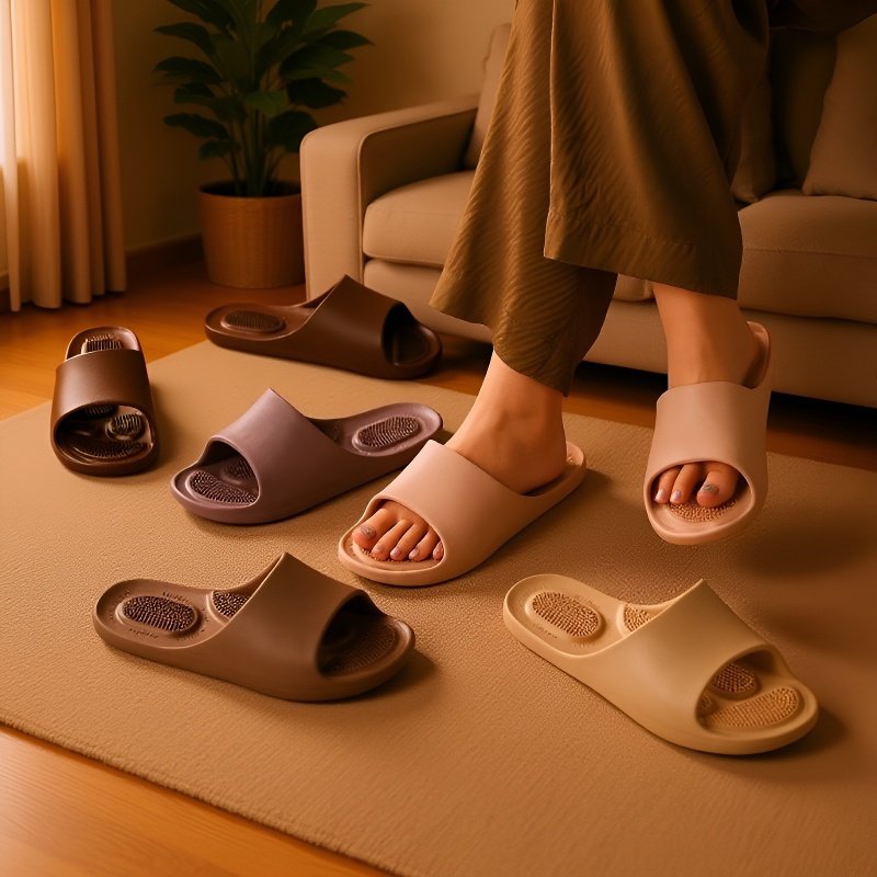 Men's and women's bathroom silent massage slippers for pregnant women