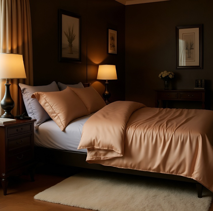 Silk down comforter set