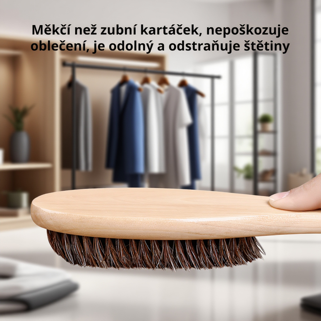 Speciální kartáč na údržbu oblečení z kašmíru