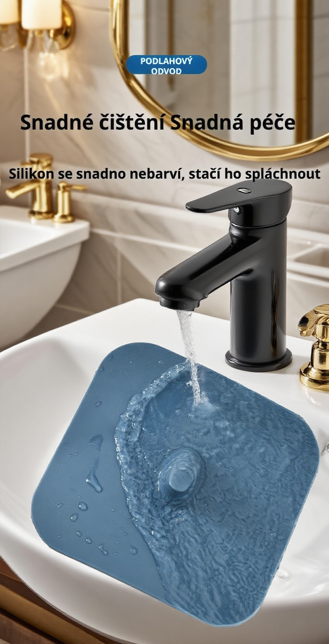 Snadná montáž silikonové podložky do podlahové vpusti