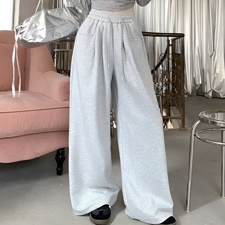 Jogging femme à taille élastique, tendance urbaine