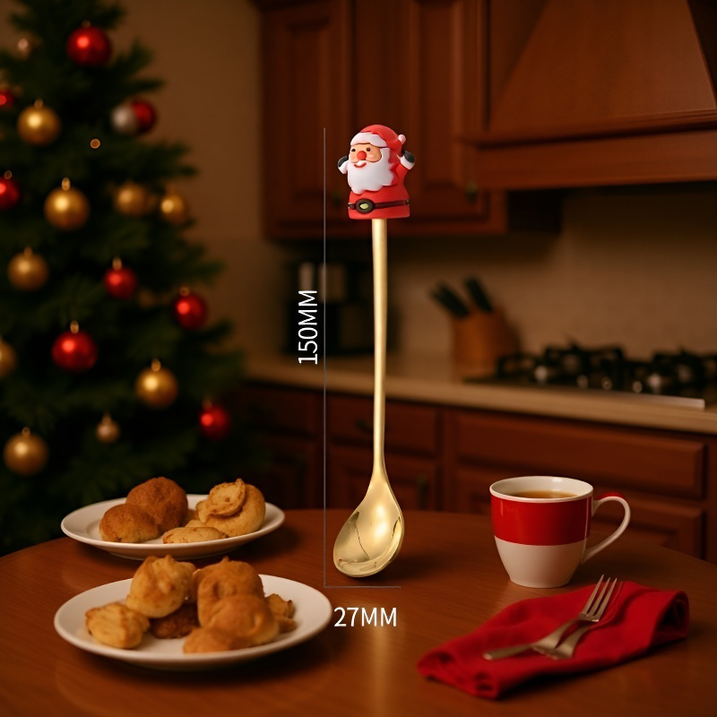Christmas Santa Tree Stainless Steel Spoon and Fork Set