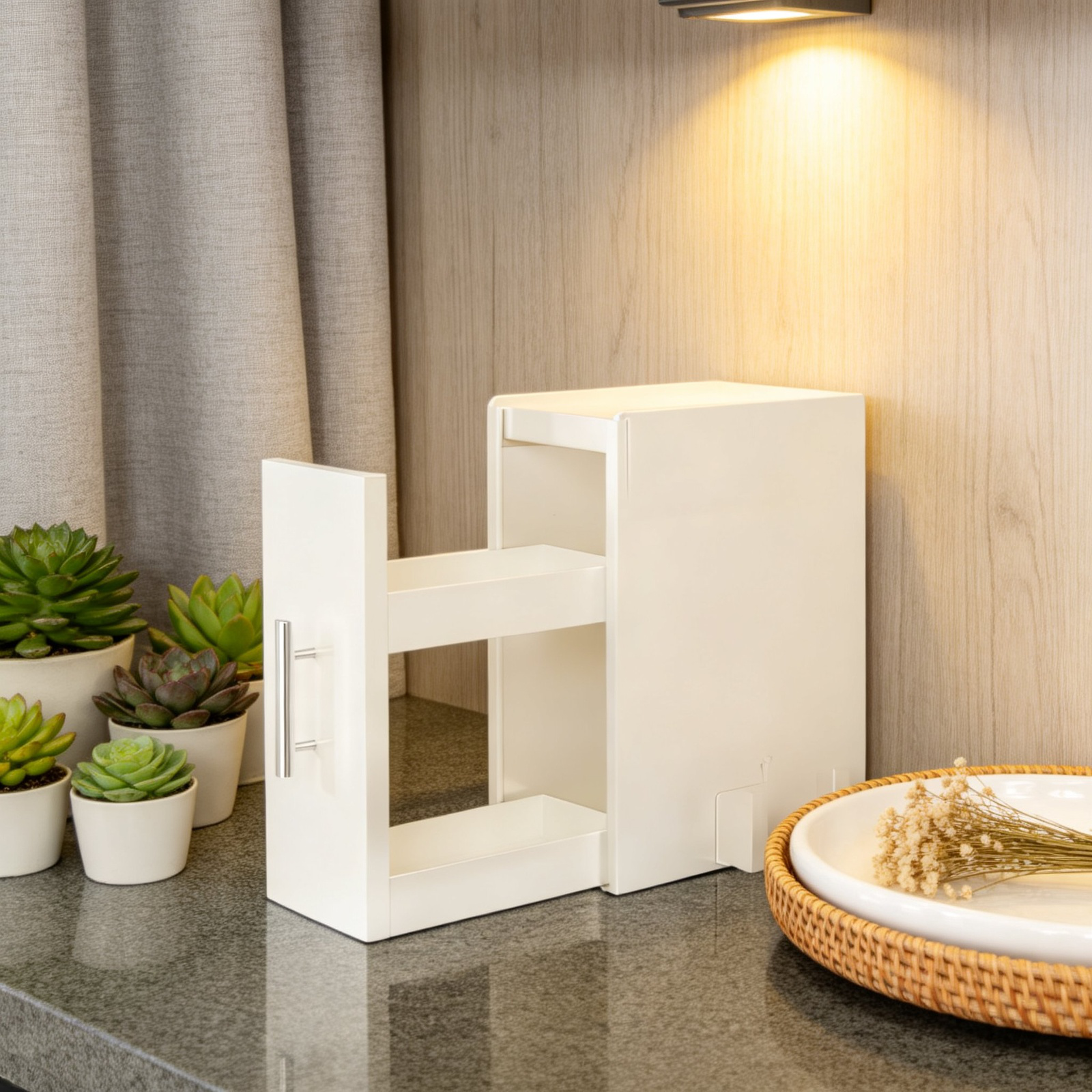 Almacenamiento eficiente de especias en cocina