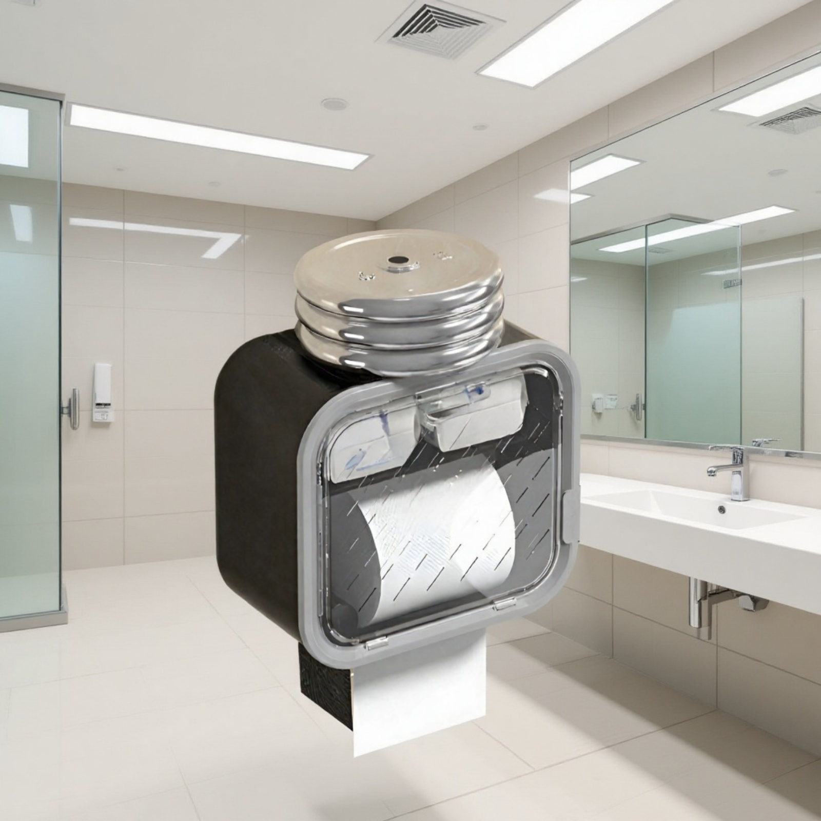 トイレットペーパーボックス、トイレットペーパーボックス、ティッシュホルダー、多機能収納ラック、ペーパーボックス、生理用ナプキン収納ボックス