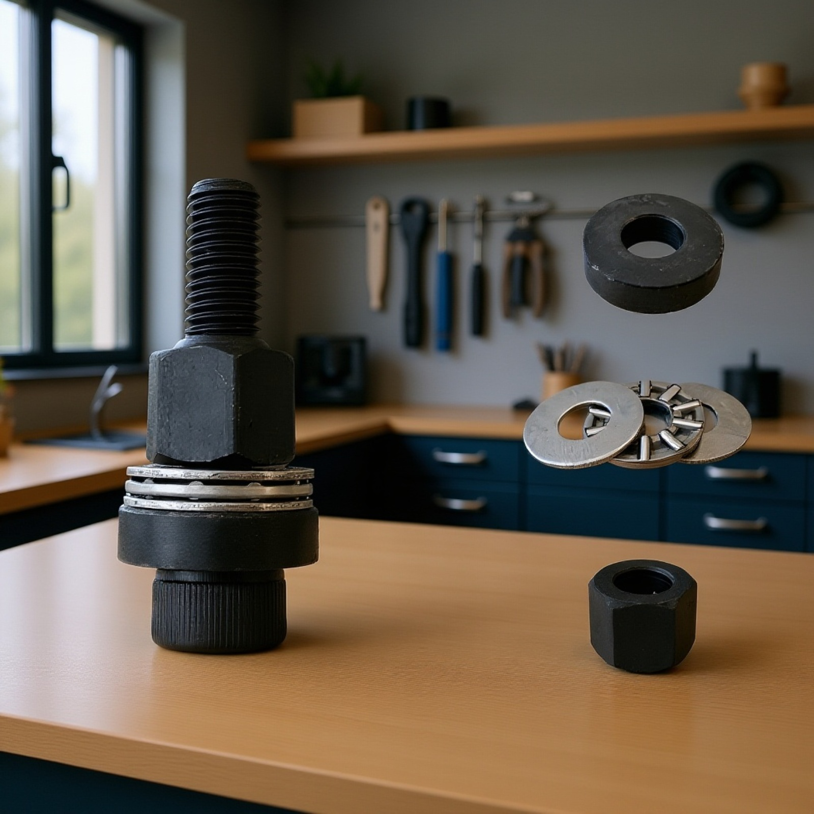 組立作業に使用されるラミナットナット用ハンドツール