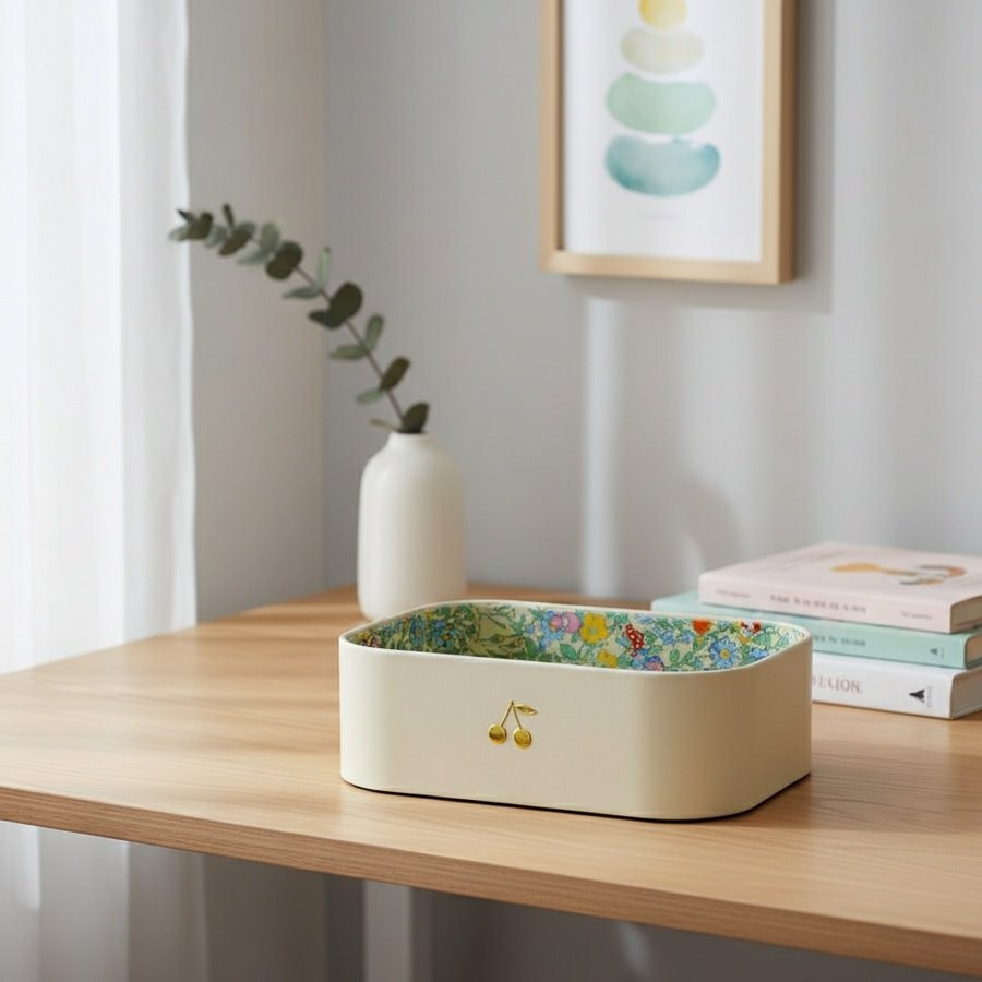 Modern desktop storage solution for skincare products